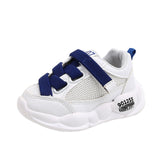 Kids Leisure Sneakers Children's white shoes boys and girls Velcro sports shoes new mesh casual baby Toddler shoes
