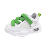 Kids Leisure Sneakers Children's white shoes boys and girls Velcro sports shoes new mesh casual baby Toddler shoes