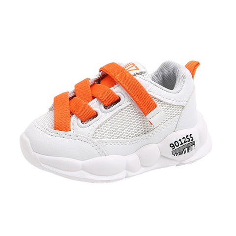 Kids Leisure Sneakers Children's white shoes boys and girls Velcro sports shoes new mesh casual baby Toddler shoes