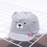 New Cartoon Bear Children Hat Spring Summer Baby Adjustable Baseball Cap Cotton Newbron Caps Soft Sunhat Baby Accessories 3-12M