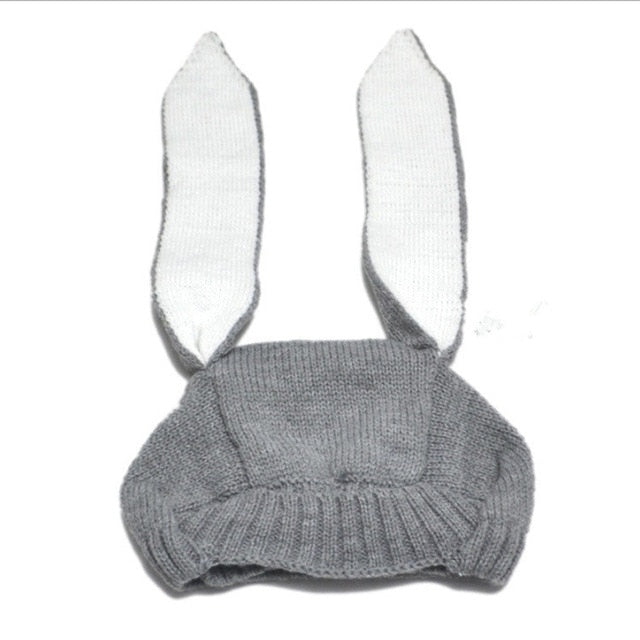 Baby Rabbit Ears Hat Infant Toddler Autumn Winter Knitted Caps for Children Baby Bunny Beanie Hats Accessories Photography Props