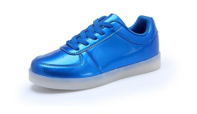 UncleJerry Size 31-46 USB chargering Led Shoes for kids & adults Light Up Sneakers for boys girls men women Glowing Party Shoes