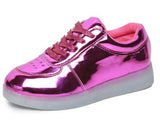 UncleJerry Size 31-46 USB chargering Led Shoes for kids & adults Light Up Sneakers for boys girls men women Glowing Party Shoes