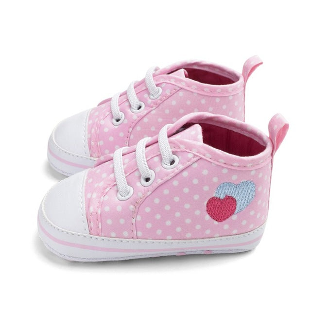 Toddler Kids Boys Girls Shoes Spring /autumn Canvas Sneakers High Top Lace Up Baby Shoes Casual First Walkers