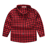 Spring Autumn 2019 New Boys Long Sleeve Classic Plaid Lapel Shirts Tops with Pocket Baby Boys Casual Shirt Kids Clothing