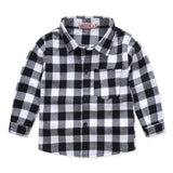 Spring Autumn 2019 New Boys Long Sleeve Classic Plaid Lapel Shirts Tops with Pocket Baby Boys Casual Shirt Kids Clothing