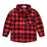 Spring Autumn 2019 New Boys Long Sleeve Classic Plaid Lapel Shirts Tops with Pocket Baby Boys Casual Shirt Kids Clothing