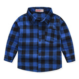 Spring Autumn 2019 New Boys Long Sleeve Classic Plaid Lapel Shirts Tops with Pocket Baby Boys Casual Shirt Kids Clothing