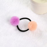 4Pcs/2pc/1pc Baby Kid Hair Accessories Headwear Mini Ball Rubber Headbands Girl Children Solid Color Pompon Gum Elastic HairBand
