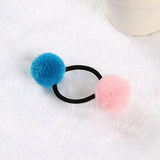 4Pcs/2pc/1pc Baby Kid Hair Accessories Headwear Mini Ball Rubber Headbands Girl Children Solid Color Pompon Gum Elastic HairBand