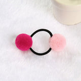 4Pcs/2pc/1pc Baby Kid Hair Accessories Headwear Mini Ball Rubber Headbands Girl Children Solid Color Pompon Gum Elastic HairBand
