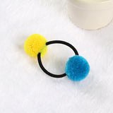 4Pcs/2pc/1pc Baby Kid Hair Accessories Headwear Mini Ball Rubber Headbands Girl Children Solid Color Pompon Gum Elastic HairBand