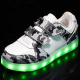 Size 25-37 USB Charging Children Boys Shoes with Sole Enfant Led Light Glowing Luminous Sneakers for Girls Shoes Kids Led Shoes