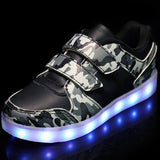 Size 25-37 USB Charging Children Boys Shoes with Sole Enfant Led Light Glowing Luminous Sneakers for Girls Shoes Kids Led Shoes