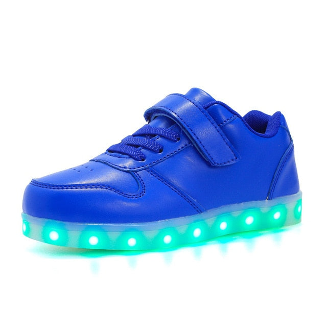 Size 25-37 USB Charging Children Boys Shoes with Sole Enfant Led Light Glowing Luminous Sneakers for Girls Shoes Kids Led Shoes