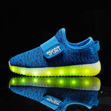 Size 25-37 USB Charging Children Boys Shoes with Sole Enfant Led Light Glowing Luminous Sneakers for Girls Shoes Kids Led Shoes