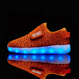 Size 25-37 USB Charging Children Boys Shoes with Sole Enfant Led Light Glowing Luminous Sneakers for Girls Shoes Kids Led Shoes