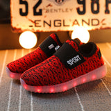 Size 25-37 USB Charging Children Boys Shoes with Sole Enfant Led Light Glowing Luminous Sneakers for Girls Shoes Kids Led Shoes