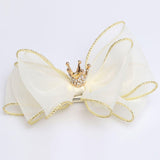 BalleenShiny Baby Girls Bowknot Crown Headband Lace Elastic Princess Hair Band Fashion New Style Children Kids Hair Accessories