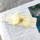 BalleenShiny Baby Girls Bowknot Crown Headband Lace Elastic Princess Hair Band Fashion New Style Children Kids Hair Accessories