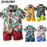 Hot Sale 2019 Summer Style Children Clothing Sets Tops Shorts Belt 3 Pcs Set Boys Girls T Pants Sports Suit Kids Clothes