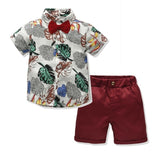 Hot Sale 2019 Summer Style Children Clothing Sets Tops Shorts Belt 3 Pcs Set Boys Girls T Pants Sports Suit Kids Clothes