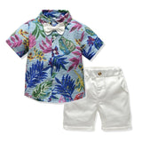 Hot Sale 2019 Summer Style Children Clothing Sets Tops Shorts Belt 3 Pcs Set Boys Girls T Pants Sports Suit Kids Clothes
