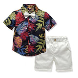 Hot Sale 2019 Summer Style Children Clothing Sets Tops Shorts Belt 3 Pcs Set Boys Girls T Pants Sports Suit Kids Clothes