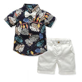 Hot Sale 2019 Summer Style Children Clothing Sets Tops Shorts Belt 3 Pcs Set Boys Girls T Pants Sports Suit Kids Clothes