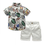 Hot Sale 2019 Summer Style Children Clothing Sets Tops Shorts Belt 3 Pcs Set Boys Girls T Pants Sports Suit Kids Clothes
