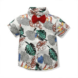 Hot Sale 2019 Summer Style Children Clothing Sets Tops Shorts Belt 3 Pcs Set Boys Girls T Pants Sports Suit Kids Clothes