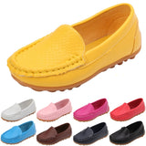 12 Colors All Sizes 21-36 Children Shoes PU Leather Casual Styles Boys Girls Shoes Soft Comfortable Loafers Slip On Kids Shoes