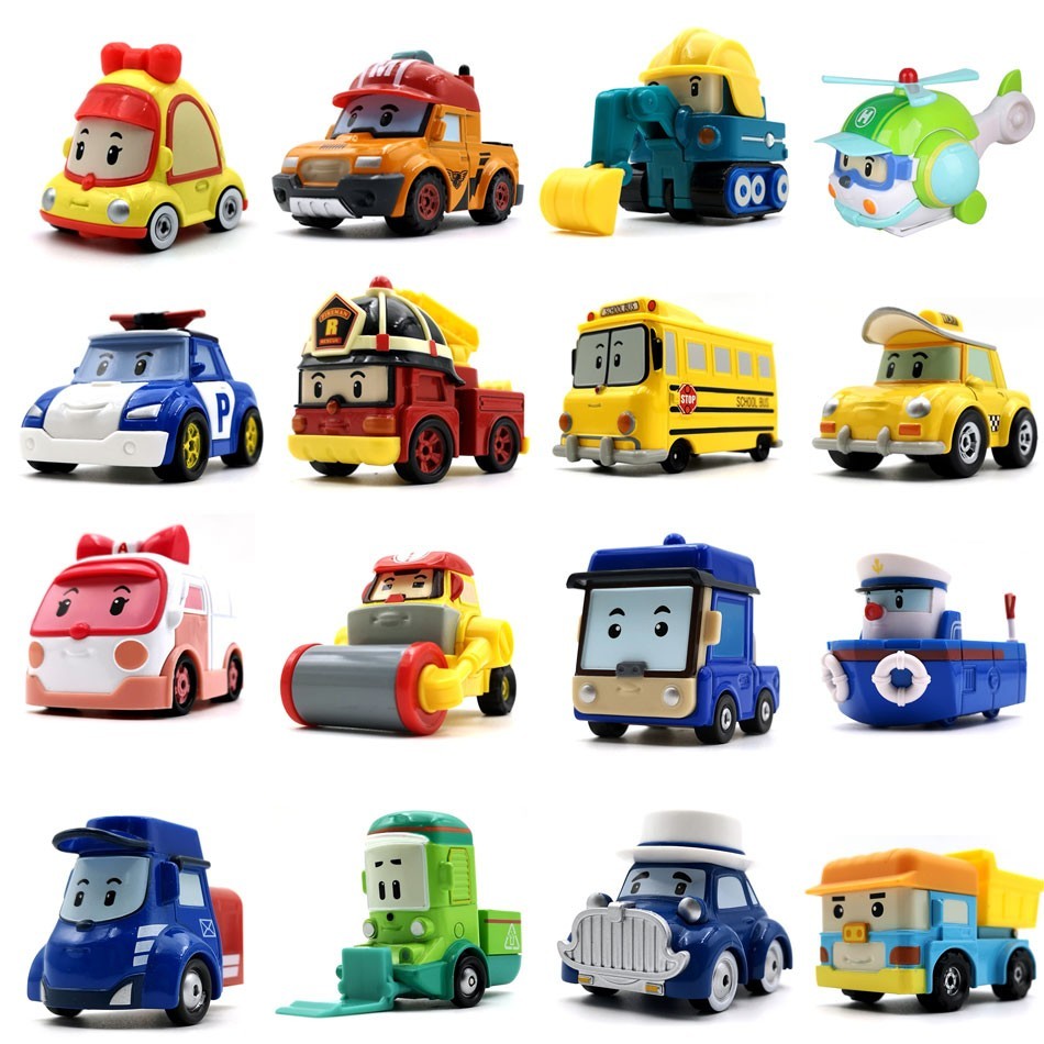 23 Style Kids Toys Anime Action Figures Anba Car Toys Robocar Poli Metal Model Toy Car For Children Christmas Gifts